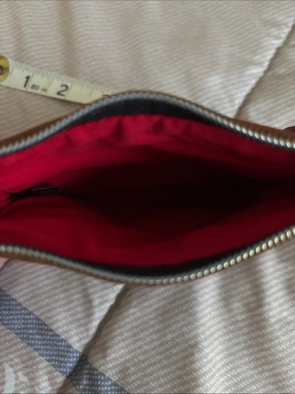 Dooney & Bourke Black and Brown Logo Coin Pouch